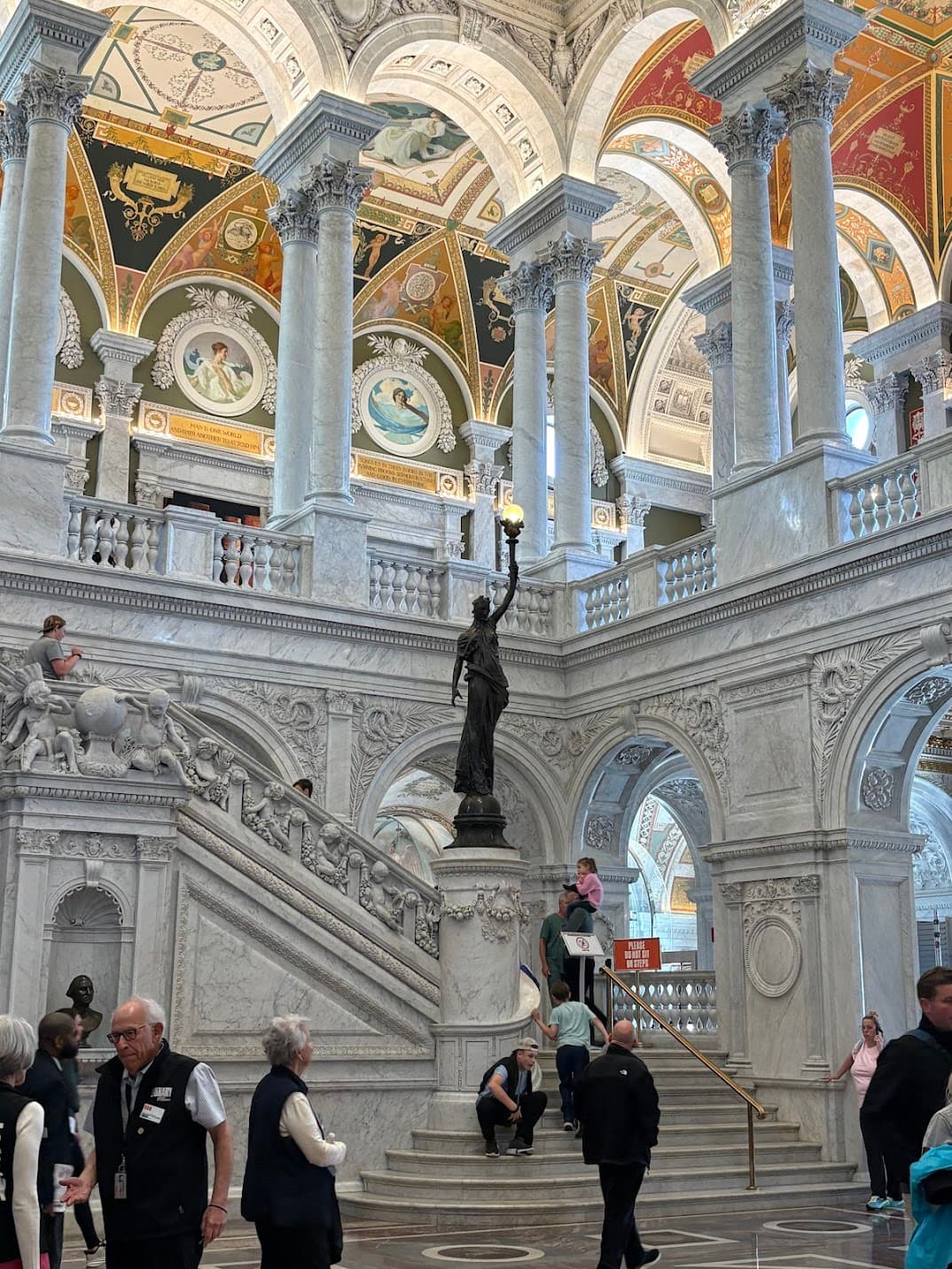 The grand staircase inside the National Library during the Washington, D.C. advocacy trip.